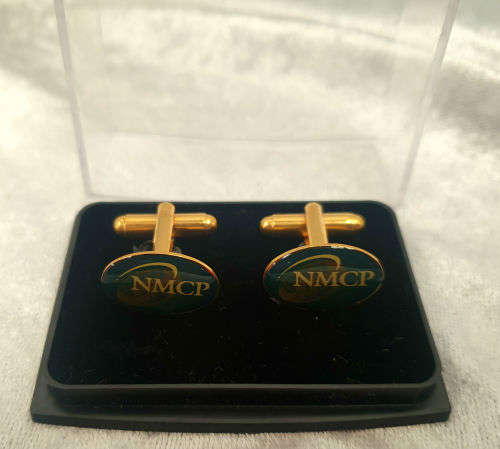 Vintage NMCP - Naval Medical Center Portsmouth -Us Navy Cufflinks on case
