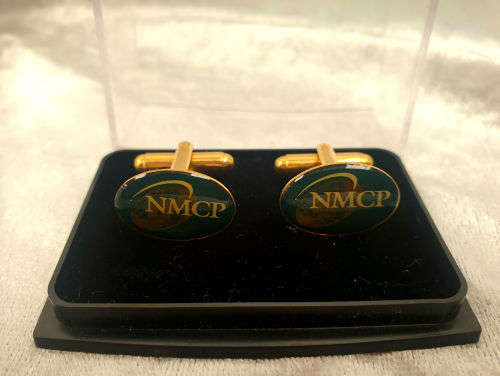 Vintage NMCP - Naval Medical Center Portsmouth -Us Navy Cufflinks on case
