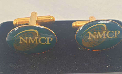 Vintage NMCP - Naval Medical Center Portsmouth -Us Navy Cufflinks on case