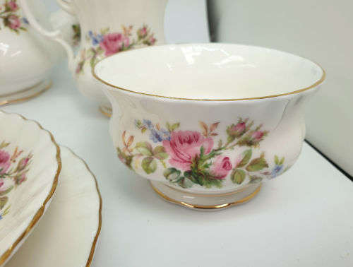 Vintage 1956 Royal Albert Moss Rose 10pc Tea for Two set- No damage