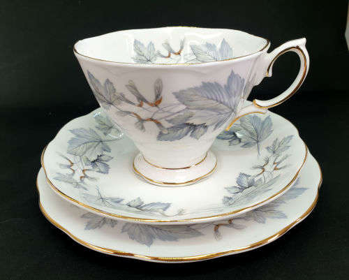 Vintage Royal Albert Bone China `Silver Maple` Trio -as New -3 available
