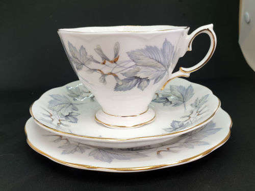 Vintage Royal Albert Bone China `Silver Maple` Trio -as New -3 available