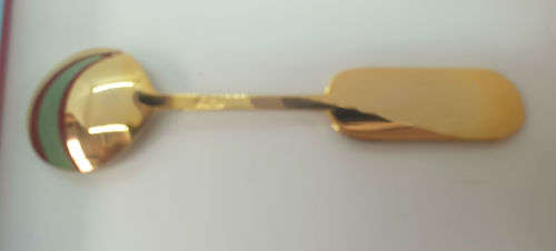1996 5 Pc Gold plated Korean Folk metal art spoon set- spoon set
