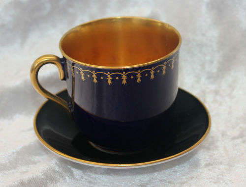 Vintage Coalport A.D 1750 Small Duo England- cup= 54x58mm saucer =89mm