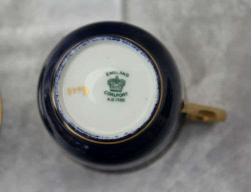 Vintage Coalport A.D 1750 Small Duo England- cup= 54x58mm saucer =89mm