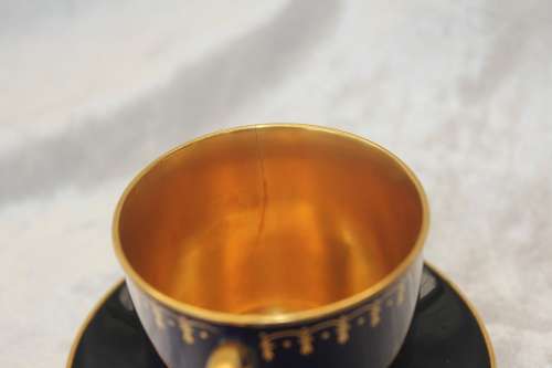 Vintage Coalport A.D 1750 Small Duo England- cup= 54x58mm saucer =89mm