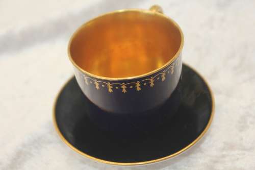 Vintage Coalport A.D 1750 Small Duo England- cup= 54x58mm saucer =89mm