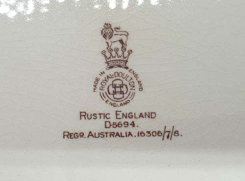 Vintage Royal Doulton Rustic England D5694 Tray Regd Australia .16306/7/8