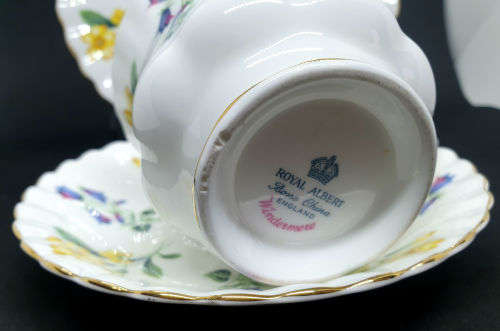 Vintage  Royal Albert "Windermere" Trio  - Cup has chips on bottom rim and a nick on top- see photos