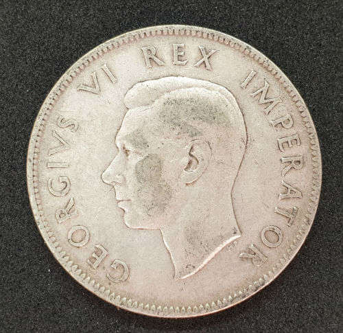 1943 Silver 2½ Shillings -Union Silver (.800)  14.14 g   32.3 mm Not Cleaned