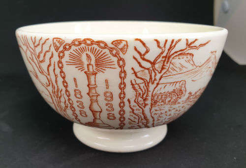 1838-1938 Voortrekker eeufees Commemorative Bowl - Pretoria made in Holland 65x110