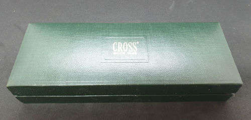 3 Vintage Cross Pens V20 10kt rolled gold pen and pencil set and a Black Cross pen.Boxed