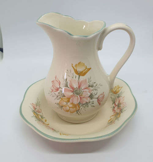 Vintage 1980's St Michael ANAMONE Jug and Bowl 2158/5695 made in ENGLAND