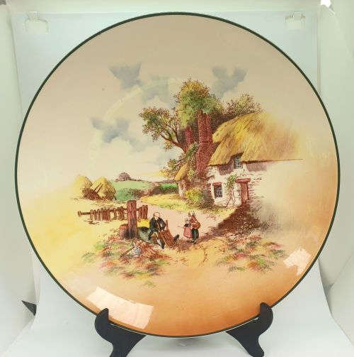 Large Vintage Royal Doulton `Rustic England` D6297 - Charger Plate 342mm