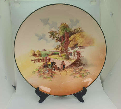 Large Vintage Royal Doulton `Rustic England` D6297 - Charger Plate 342mm