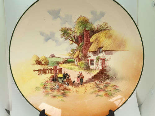 Large Vintage Royal Doulton `Rustic England` D6297 - Charger Plate 342mm