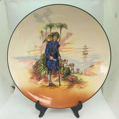 Large Vintage Royal Doulton 'Treasure Island' D6376 -  Long John Silver Charger Plate 342mm