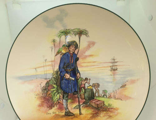 Large Vintage Royal Doulton 'Treasure Island' D6376 -  Long John Silver Charger Plate 342mm