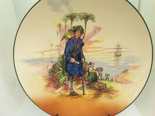 Large Vintage Royal Doulton 'Treasure Island' D6376 -  Long John Silver Charger Plate 342mm