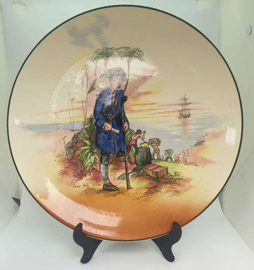 Large Vintage Royal Doulton 'Treasure Island' D6376 -  Long John Silver Charger Plate 342mm