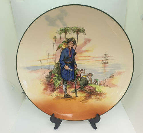 Large Vintage Royal Doulton 'Treasure Island' D6376 -  Long John Silver Charger Plate 342mm