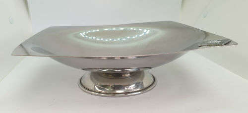 Vintage 1961 ALOE Stainless Steel Raised tray trophy Chamber of Mines Prevention of Accidents