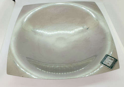 Vintage 1961 ALOE Stainless Steel Raised tray trophy Chamber of Mines Prevention of Accidents