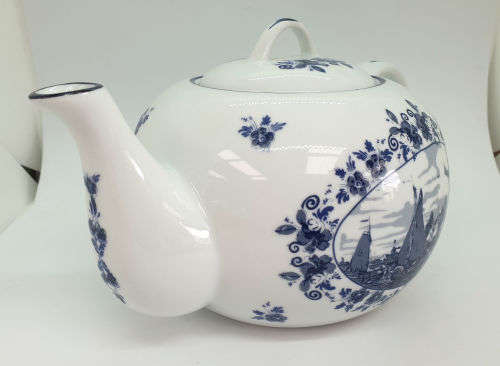 Vintage Blue and white Delft Coffee Pot OUDE MOLEN FABRIEK Holland  150x270x175mm