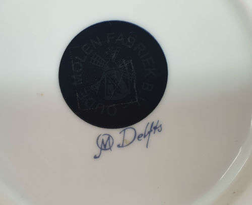 Vintage Blue and white Delft Coffee Pot OUDE MOLEN FABRIEK Holland  150x270x175mm