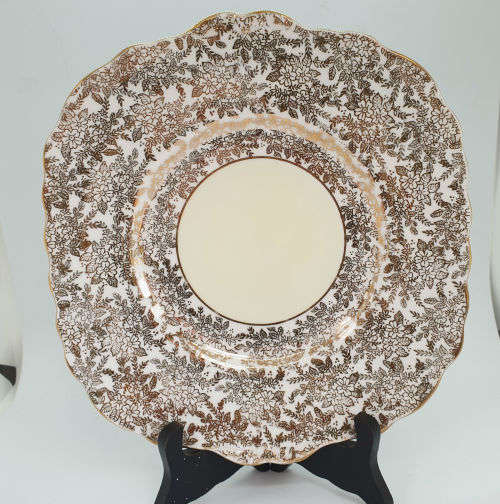 Vintage Colclough Genuine Bone China Cakeplate made in Longton England 230x227mm