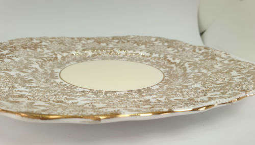 Vintage Colclough Genuine Bone China Cakeplate made in Longton England 230x227mm