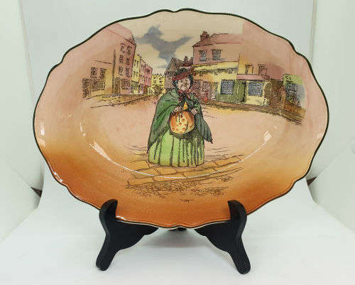 Vintage Royal Doulton Dickens Ware Bowl 'Sairey Gamp' D.6327- 55x278x208mm