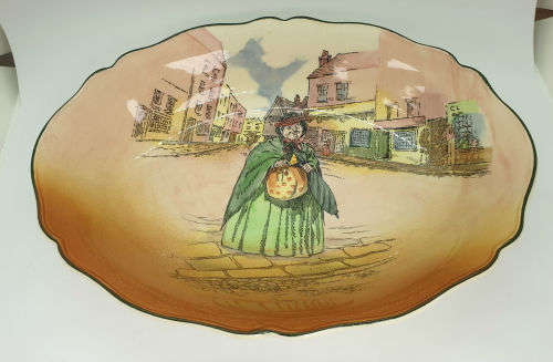 Vintage Royal Doulton Dickens Ware Bowl 'Sairey Gamp' D.6327- 55x278x208mm