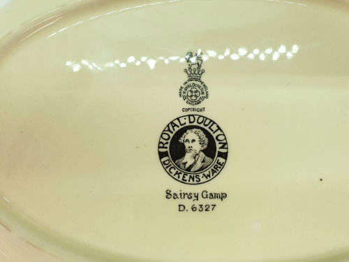 Vintage Royal Doulton Dickens Ware Bowl 'Sairey Gamp' D.6327- 55x278x208mm