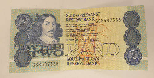 1989 -2 Rand  Uncirculated-Signature de Kock