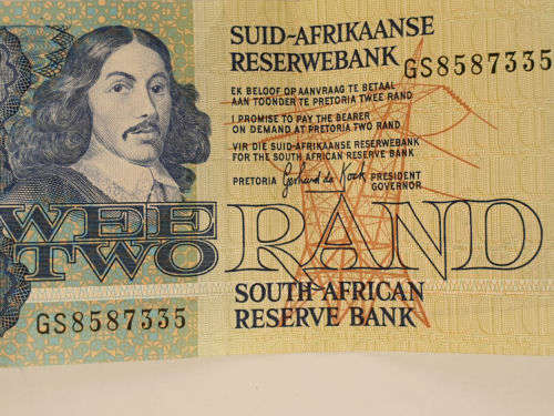 1989 -2 Rand  Uncirculated-Signature de Kock