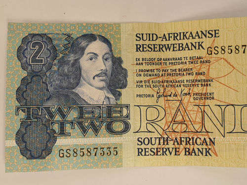 1989 -2 Rand  Uncirculated-Signature de Kock