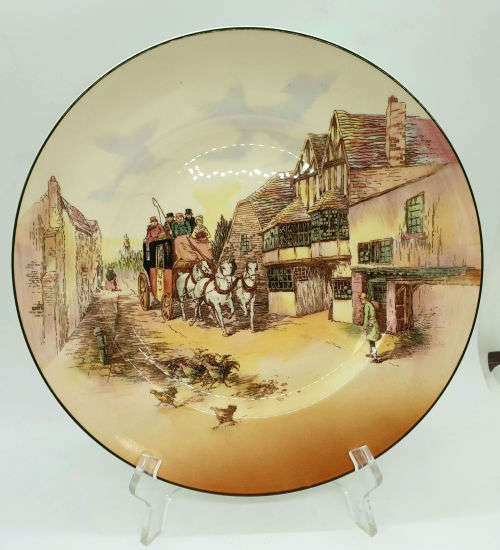 Vintage Royal Doulton ''OLD ENGLISH COACHING SCENES' D6393 Plate 265mm