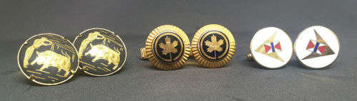 3 Pairs of cufflinks