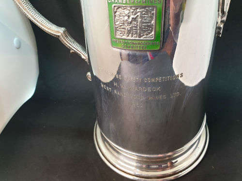 Vintage 1965 Chamber of Mines West Rand Inter-Mines safety competition Trophy Jug  232x245x147mm