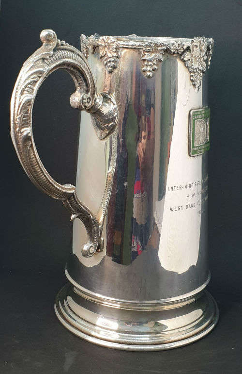 Vintage 1965 Chamber of Mines West Rand Inter-Mines safety competition Trophy Jug  232x245x147mm