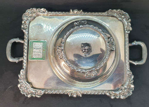 Vintage Chamber of Mines TVL and OVS Prevention of Accidents Committee Butter dish Trophy