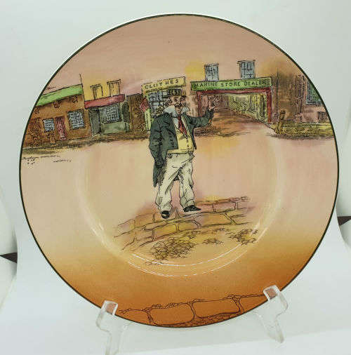 Vintage Royal Doulton Dickens Ware Plate `Cap`n Cuttle` D6527 Plate 265mm