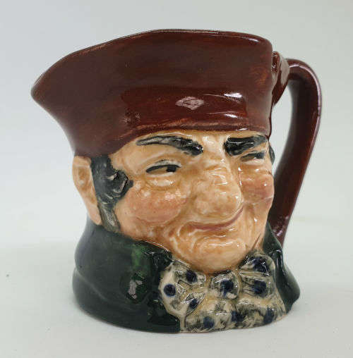Vintage Royal Doulton miniature character jug `Old Charley`  60x73x52mm