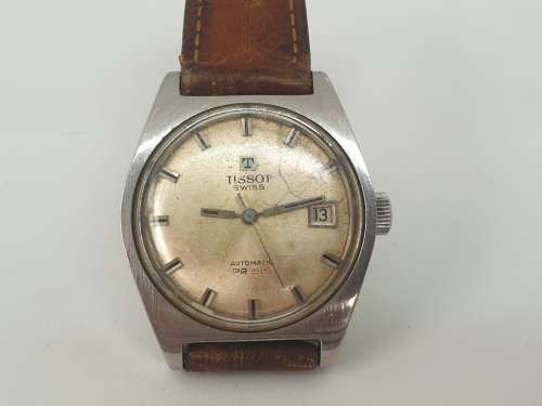 Vintage 1970's Tissot Swiss Automatic PR 516 Automatic Watch -working -date engraved on back