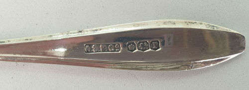 Vintage 1934 Sterling Silver Hallmarked Spoon - England  - 110mm - 11g - Engraved name MONICA