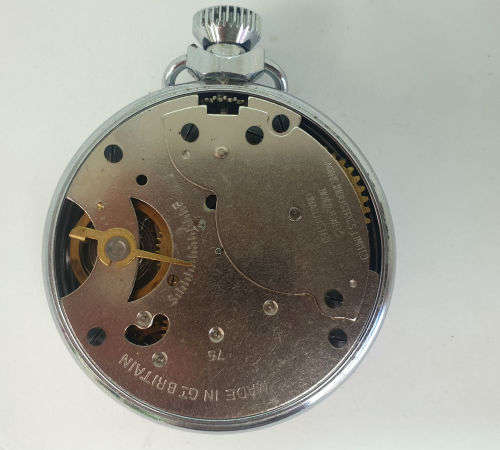 Vintage Smiths Mens Pocket Watch - working - Lens has a crack -Made in England