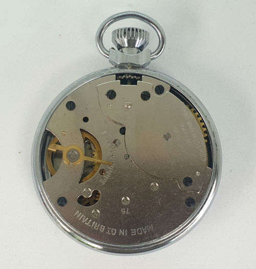 Vintage Smiths Mens Pocket Watch - working - Lens has a crack -Made in England