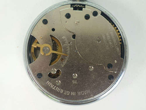 Vintage Smiths Mens Pocket Watch - working - Lens has a crack -Made in England