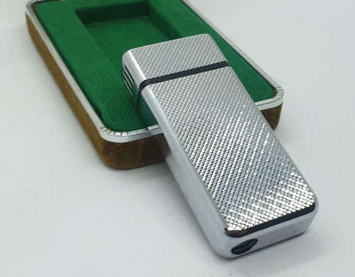 Diplomat Electronic Battery Swiss Made Lighter - Not Tested - No Battery -No Gas  sold as is ..Boxed